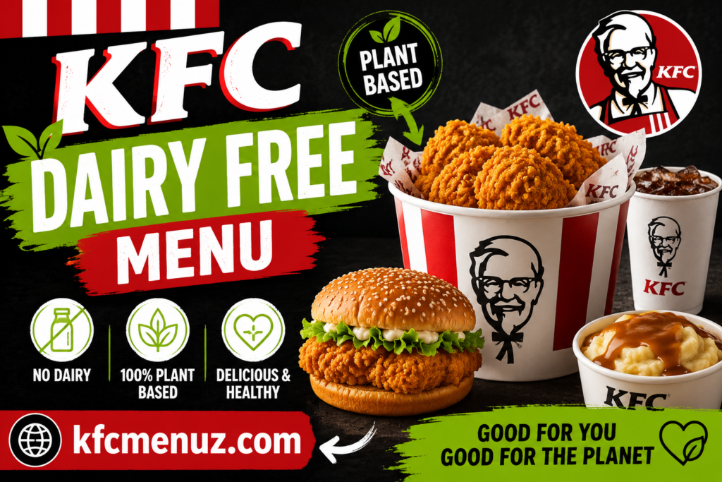 KFC Dairy Free Menu with Prices 2026