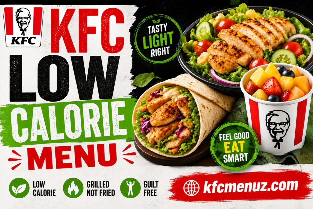 KFC Low Calorie Menu with Prices 2026