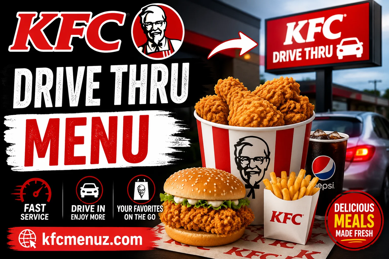 KFC Drive Thru Menu with Prices 2026
