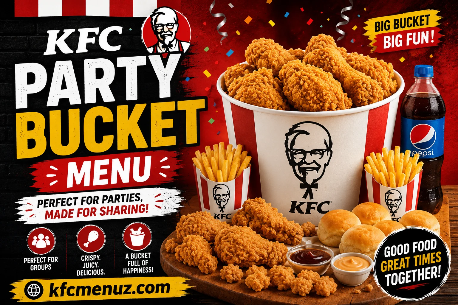 KFC Party Bucket Menu with Prices 2026