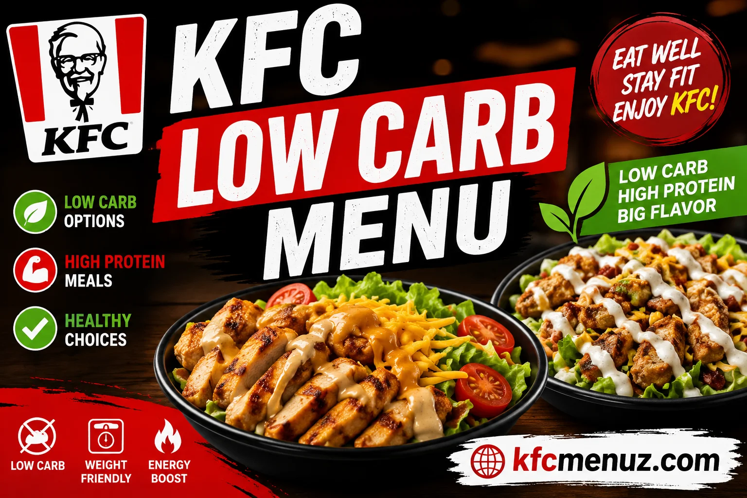 KFC Low Carb Menu with Prices 2026
